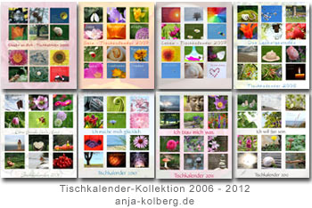 Tischkalenderkollektion Übersicht