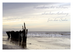 Poster: Menschen, die zuhören schenken Heilung für die Seele.