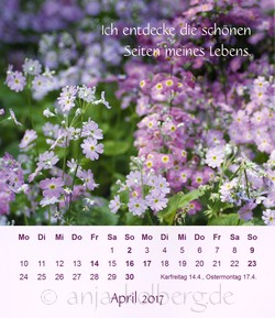 Tischkalender Ganz ich selbst sein: April 2017