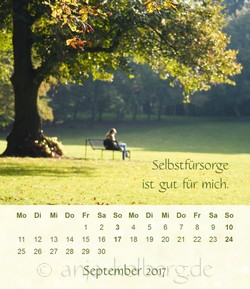 Tischkalender Ganz ich selbst sein 2017