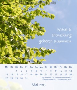 Tischkalender 'Ein gutes Leben' Mai 2013