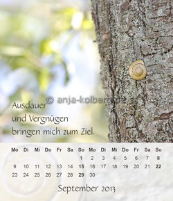 September 2013 - Tischkalender Ein gutes Leben