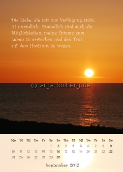 September 2012 Wandkalender