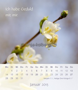 Januar - Tischkalender Ich gehe meinen Weg - 2013