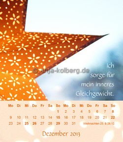 Dezember - Tischkalender 2013 Ich gehe meinen Weg