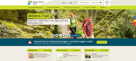 Webseite Nationalpark Eifel