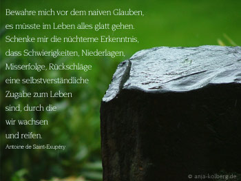 E-Card mit Text von Exupéry