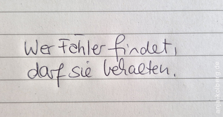 Wer Faehler findet, darf sie behalten