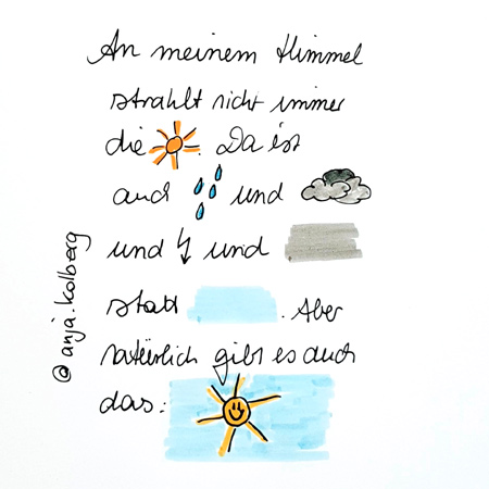 Die Sonne an meinem Himmel scheint nicht immer