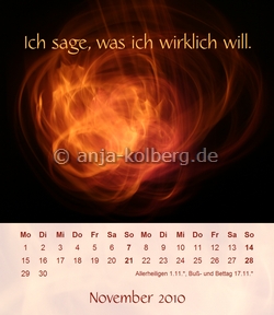 Motiv November 2010 - Tischkalender - Klick zum Shop - Tischkalender 2011