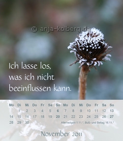 November Tischkalender 2011