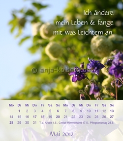 Tischkalender 2012 - Motiv Mai