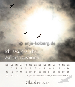 Tischkalender 2012 - Oktober