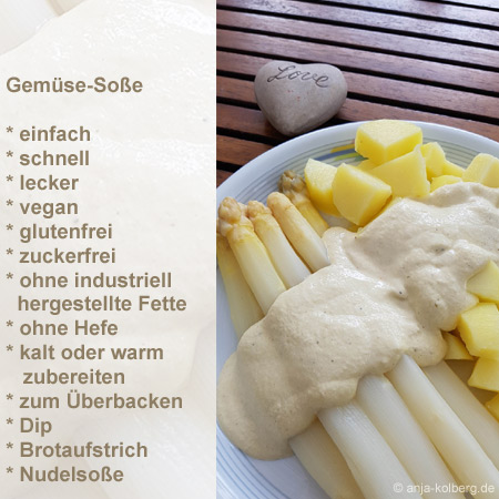 Vegane Soße zum Gemüse, Nudeln